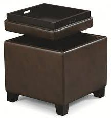 Storage Ottoman Cube With Tray – Ideas On Foter Intended For White Solid Cylinder Pouf Ottomans (View 18 of 20)