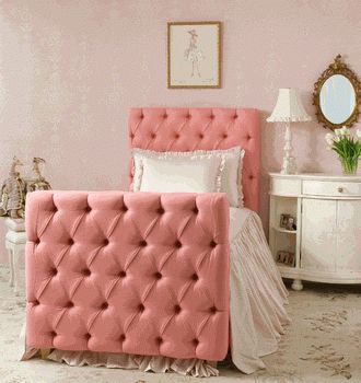 Storibook Designs Open Studio: Blog Bites: Upholstered Headboards Within Glam Light Pink Velvet Tufted Ottomans (View 14 of 20)
