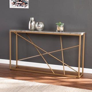 Strick & Bolton Sigrid Faux Marble Skinny Console Table | Skinny With Regard To Faux Marble Console Tables (View 6 of 20)