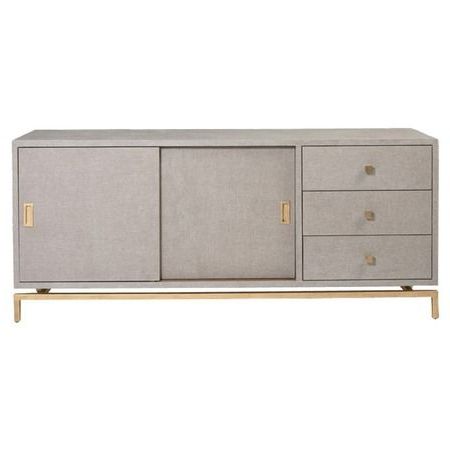 Studio A Alexander Media Cabinet In Gold | Media Cabinet, Sideboard With Gray And Gold Console Tables (Gallery 20 of 20)