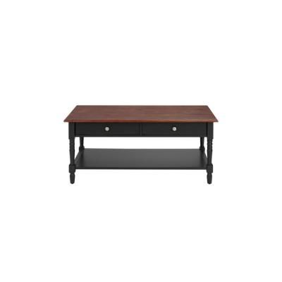 Stylewell Trentwick Rectangular Black Wood 2 Drawer Console Table With For Hand Finished Walnut Console Tables (View 14 of 20)