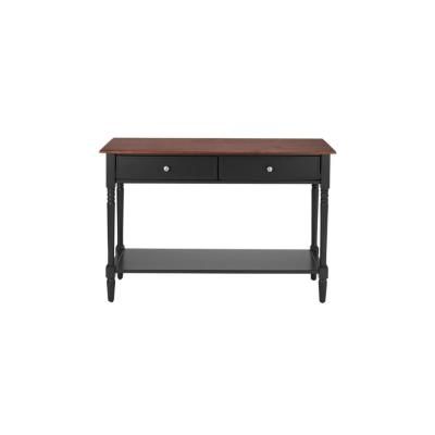 Stylewell Trentwick Rectangular Ivory Wood 2 Drawer Console Table With Inside Walnut And Gold Rectangular Console Tables (View 2 of 20)