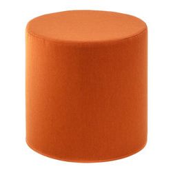 Sunbrella – Contemporary Sunbrella Rust Orange Indoor/outdoor Cylinder For Beige Ombre Cylinder Pouf Ottomans (View 9 of 20)