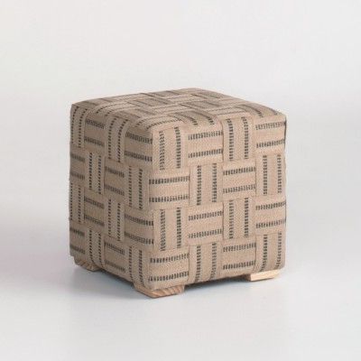 Taped Jute Ottoman | Schoolhouse Electric & Supply Co (View 8 of 20)