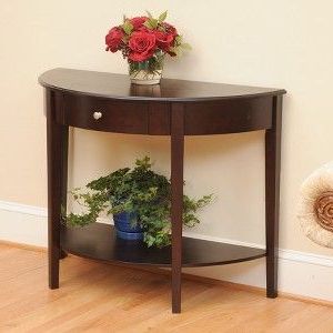 Target Mobile Site – Large Half Moon/round Hall Table – Espresso | Half Inside Barnside Round Console Tables (View 4 of 20)