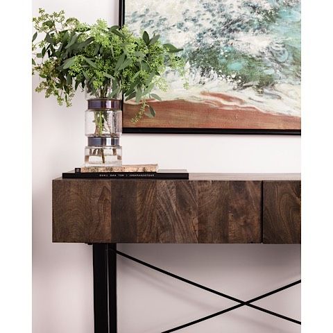 Tarzana Console Table Mango Wood | Iron | Modern Digs Furniture Intended For Acrylic Modern Console Tables (View 9 of 20)