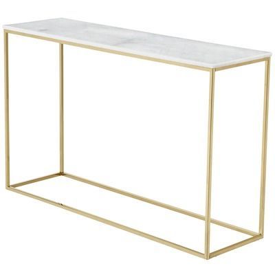 Temple & Webster White Siena Marble Console Table & Reviews | Marble Within Geometric White Console Tables (View 11 of 20)