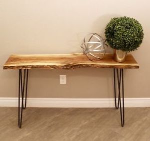 The Live Edge Console Table W/ Hairpin Legs | Coffee Tables | Kitchener Inside Espresso Wood Trunk Console Tables (View 9 of 20)