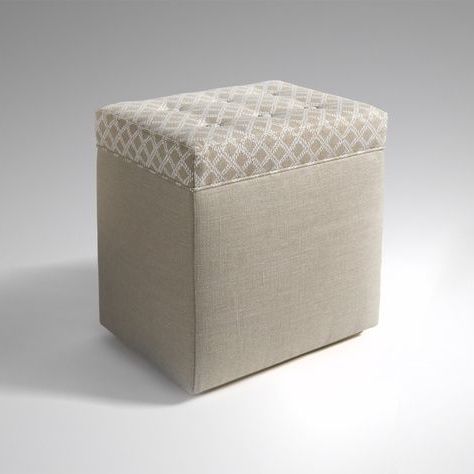 The Nantucket Knots Ottoman From Waterworks Has A Palette Of Warm Hues With Brushed Geometric Pattern Ottomans (View 11 of 20)