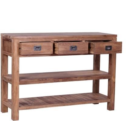 The 'tanjung' Reclaimed Teak Wood Console Table | Console Tables Intended For Reclaimed Wood Console Tables (View 3 of 20)