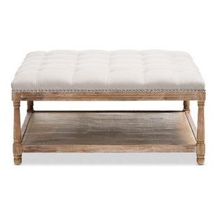 Three Posts Back East Cocktail Ottoman | Wayfair | Ottoman Table Throughout Bronze Steel Tufted Square Ottomans (View 8 of 20)