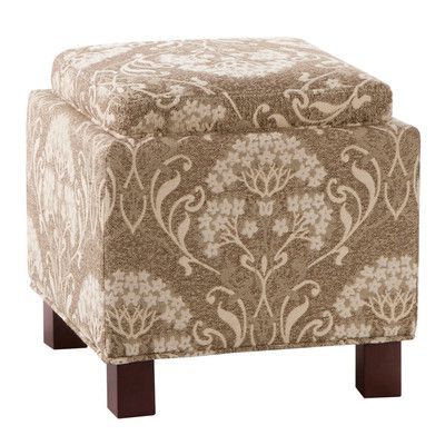 Three Posts Hernandes Storage Ottoman | Square Storage Ottoman, Storage Regarding Charcoal Brown Faux Fur Square Ottomans (View 18 of 20)