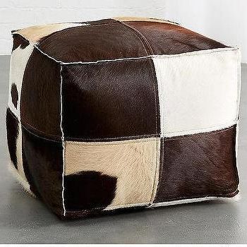 Threshold Brown And White Lattice Pouf Throughout Scandinavia Knit Tan Wool Cube Pouf Ottomans (View 7 of 17)