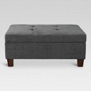 Threshold Felton Tufted Large Storage Ottoman, Gray *niob 65857169935 With Light Gray Tufted Round Wood Ottomans With Storage (View 16 of 20)