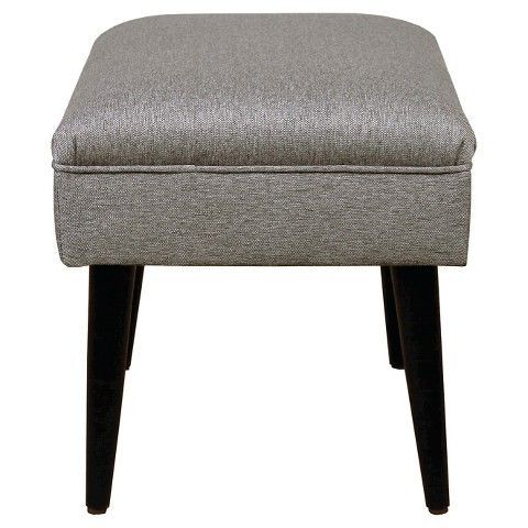 Threshold™ Upholstered Ottoman – Gray | Upholstered Ottoman, Ottoman Intended For Charcoal And Light Gray Cotton Pouf Ottomans (View 18 of 20)