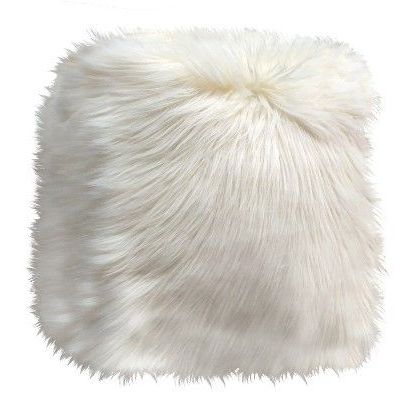 Threshold White Faux Fur Pouf | White Faux Fur, Diy Furniture Decor, Pouf For White Faux Fur Round Ottomans (Gallery 20 of 20)