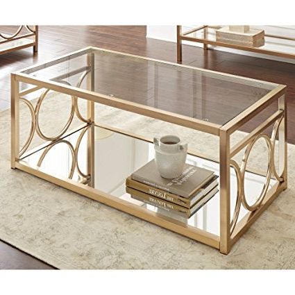 Thrifty Vintage Brass & Glass Coffee Table Regarding Antique Brass Round Console Tables (View 6 of 20)