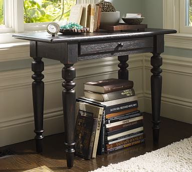 Tivoli Console Bedside Table – Artisanal Black Stain | Pottery Barn Inside Black Console Tables (View 12 of 20)