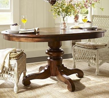 Tivoli Extending Round Dining Table 45" 63" L Tuscan Chestnut In Round Console Tables (View 10 of 20)