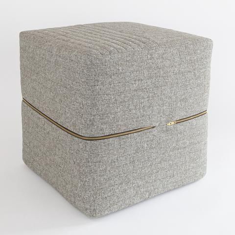 Tonic Living: Designer Fabric, Throw Pillows, Home Decor | Cube Ottoman With Orange Fabric Modern Cube Ottomans (View 7 of 20)