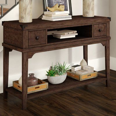 Trent Austin Design Hebbville Console Table Color: Weathered Brown Within Brown Console Tables (View 1 of 20)