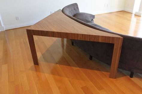 Triangle Shaped Sofa Table | Harvey Probber Style Curved Sofa And In Triangular Console Tables (View 6 of 20)