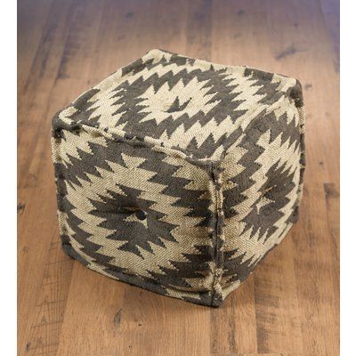 Union Rustic Abkarian Pouf | Kilim Fabric, Square Pouf, Leather Pouf With Lack Faux Fur Round Accent Stools With Storage (Gallery 20 of 20)