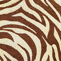 Uptown Brown Zebra Print Ottoman – Free Shipping Today – Overstock For Orange Fabric Nail Button Square Ottomans (View 14 of 20)