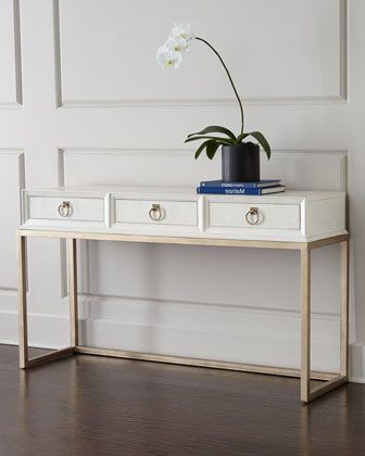 Using A Console Table As A Desk In Small Spaces + Recent Fashion Finds Throughout Square Modern Console Tables (View 4 of 20)