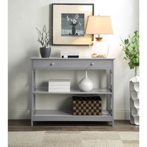 Uttermost Agathon Stone Gray Console Table 24672 | Bellacor Inside Gray And Black Console Tables (View 17 of 20)
