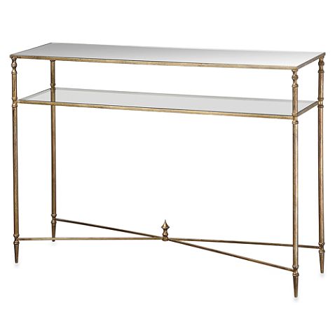 Uttermost Henzler Metal Mirrored Glass Console Table | Console Table Within Mirrored And Chrome Modern Console Tables (View 8 of 20)