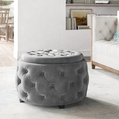 Velvet Ottomans & Poufs You'll Love In 2020 | Wayfair Pertaining To Velvet Ribbed Fabric Round Storage Ottomans (View 10 of 20)