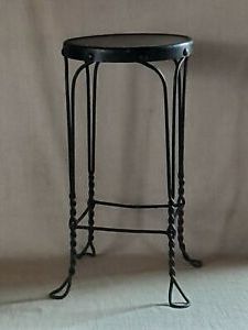 Vintage Twisted Metal Ice Cream Parlor Stool ~ Soda Fountain Bar Stool Pertaining To Espresso Antique Brass Stools (View 11 of 20)