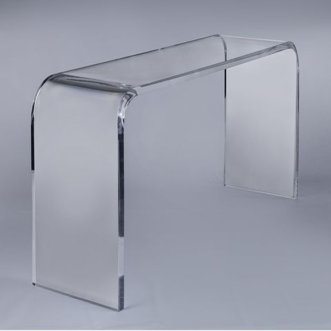 Waterfall Console Table – Plexi Craft Signature Collection With Clear Console Tables (View 12 of 20)
