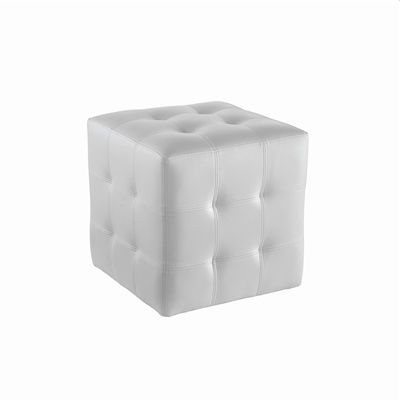 White Leather Cube Ottoman Rentals Tyler Tx, Where To Rent White Inside White Leatherette Ottomans (View 13 of 20)