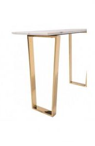 White Marble Gold Console Table | Modern Furniture • Brickell Collection Inside White Marble Gold Metal Console Tables (View 12 of 20)