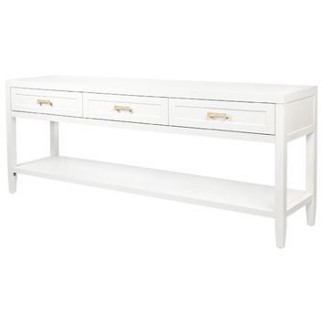 White Soloman Console Table | Temple & Webster Throughout White Geometric Console Tables (View 16 of 20)
