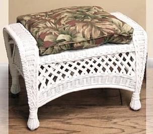 Wicker Ottoman | Wicker Footstool | Outdoor Ottoman Intended For Woven Pouf Ottomans (View 12 of 20)