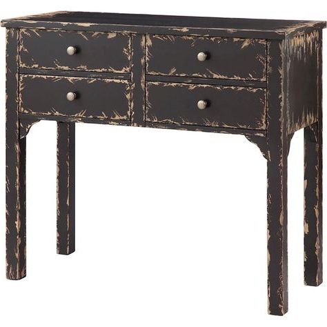 Wilber Console Table In Black In Black & Light Brownstein World Regarding Dark Brown Console Tables (View 4 of 20)