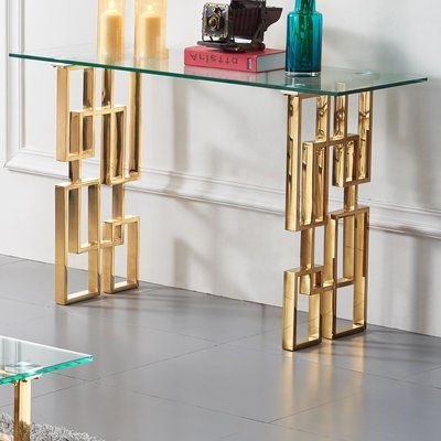 Willa Arlo Interiors Jani Console Table | Dining Table Gold, Table For Gold Console Tables (View 1 of 20)