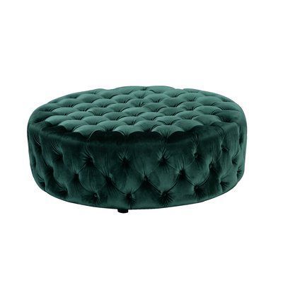 Willa Arlo Interiors Jill Cocktail Ottoman Fabric: Green | Cocktail With Regard To Green Fabric Oversized Pouf Ottomans (View 1 of 20)