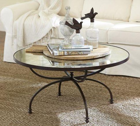 Willow Coffee Table – Pottery Barn In Antique Brass Aluminum Round Console Tables (View 3 of 20)