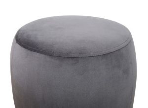 Willow Grey Velvet Ottoman – Tov Furniture For Gray Velvet Oval Ottomans (View 10 of 20)