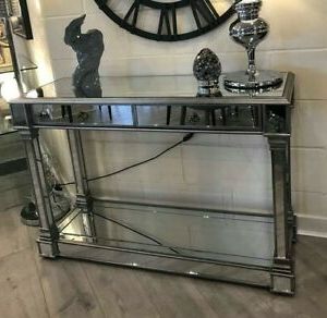Windsor: Large Mirrored Console Table – Modern Hall Hallway Living Room With Mirrored And Chrome Modern Console Tables (Gallery 20 of 20)