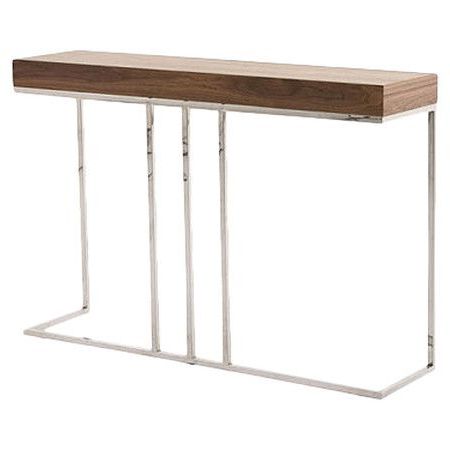 Wood Topped Console Table With Open Metal Base (View 5 of 20)