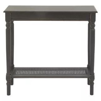 Wood Traditional Rectangular Console Table Black – Olivia & May (with In Bronze Metal Rectangular Console Tables (View 7 of 20)