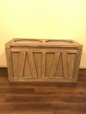Wooden Storage Trunk, Blanket Chest Rustic Farmhouse Style Coffee Table With Regard To Espresso Wood Trunk Console Tables (View 17 of 20)