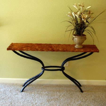 Woodland Console Table W/ Top – Iron Accents Pertaining To Metal Console Tables (View 1 of 20)