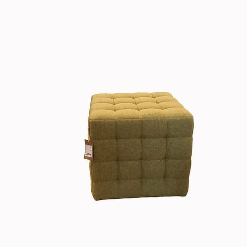 Wool Cube Ottoman | Bayhomeconsignment Throughout Orange Fabric Modern Cube Ottomans (View 4 of 20)