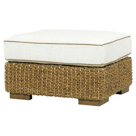 Woven Wood Framed Ottoman With An Oversized Cushion Featuring Inside Green Fabric Oversized Pouf Ottomans (View 13 of 20)